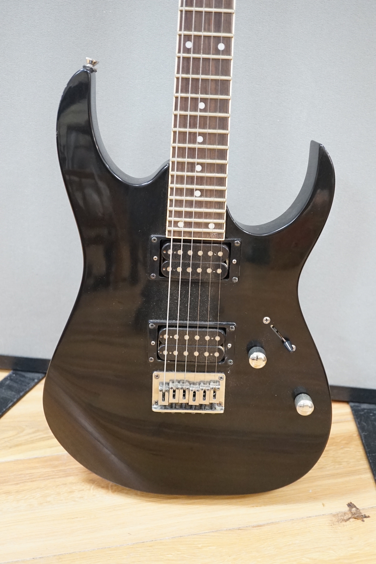 An Ibanez RG series electric guitar